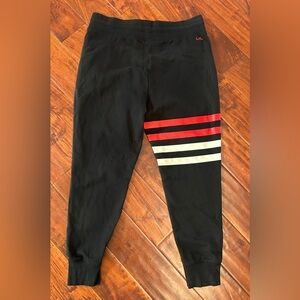 Ralph Lauren LRL French Terry Jogger RARE Black XL Red White Striped Womens